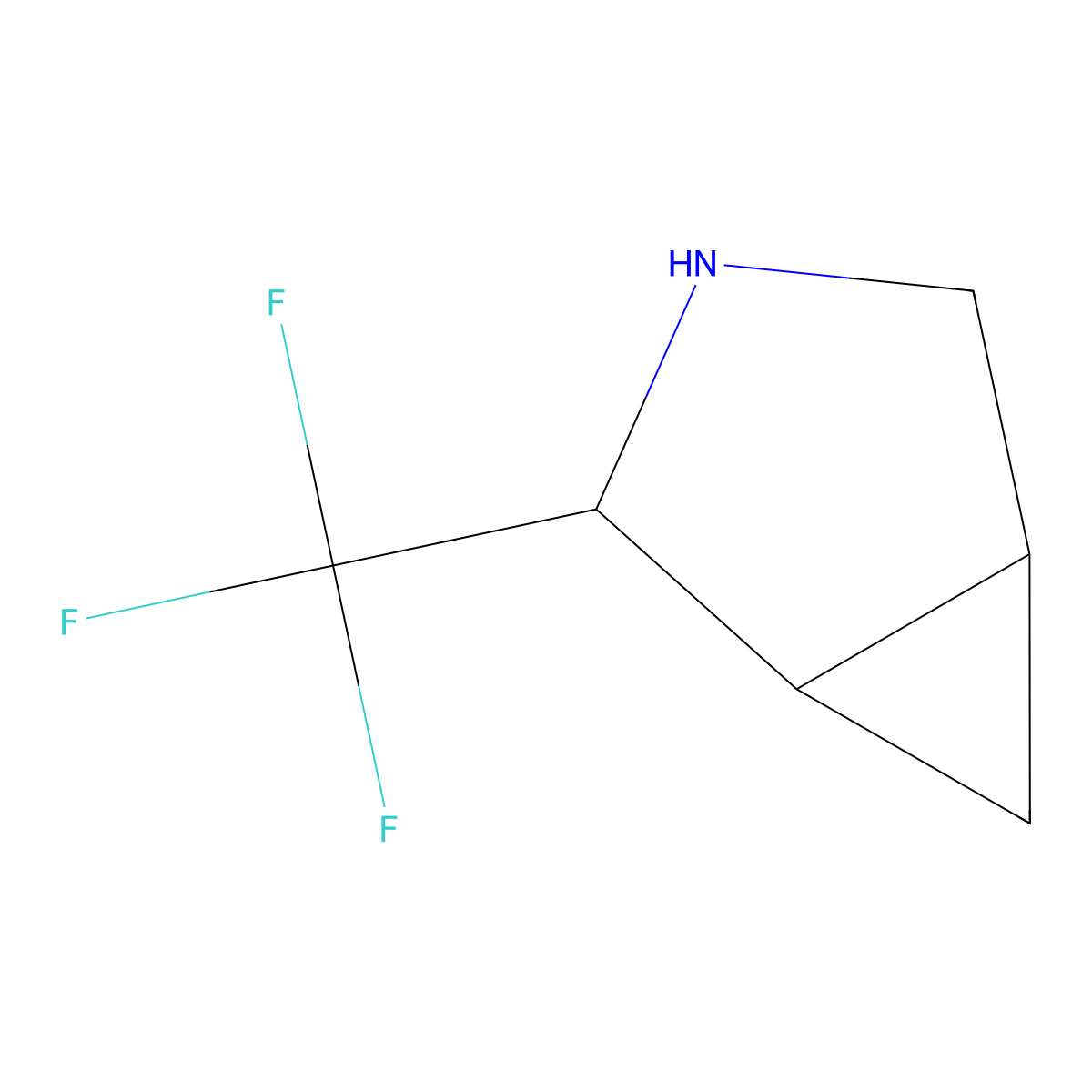 2-(Trifluoromethyl)-3-azabicyclo[3.1.0]hexane molecular structure, CAS 1212082-75-1