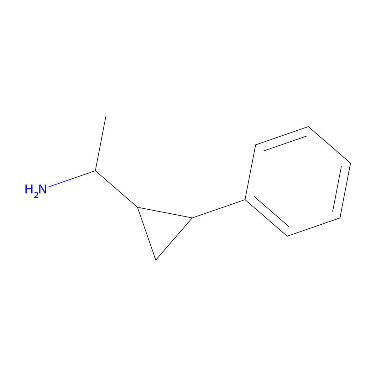 1-(2-Phenylcyclopropyl)ethan-1-amine molecular structure, CAS 1212083-22-1