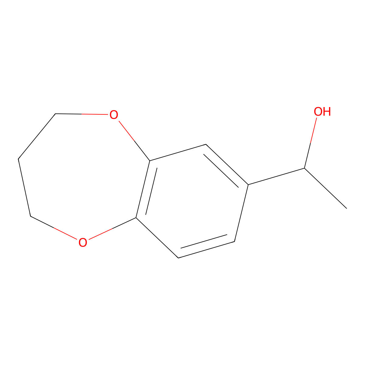 (1R)-1-(3,4-dihydro-2H-1,5-benzodioxepin-7-yl)ethanol molecular structure, CAS 1212088-57-7