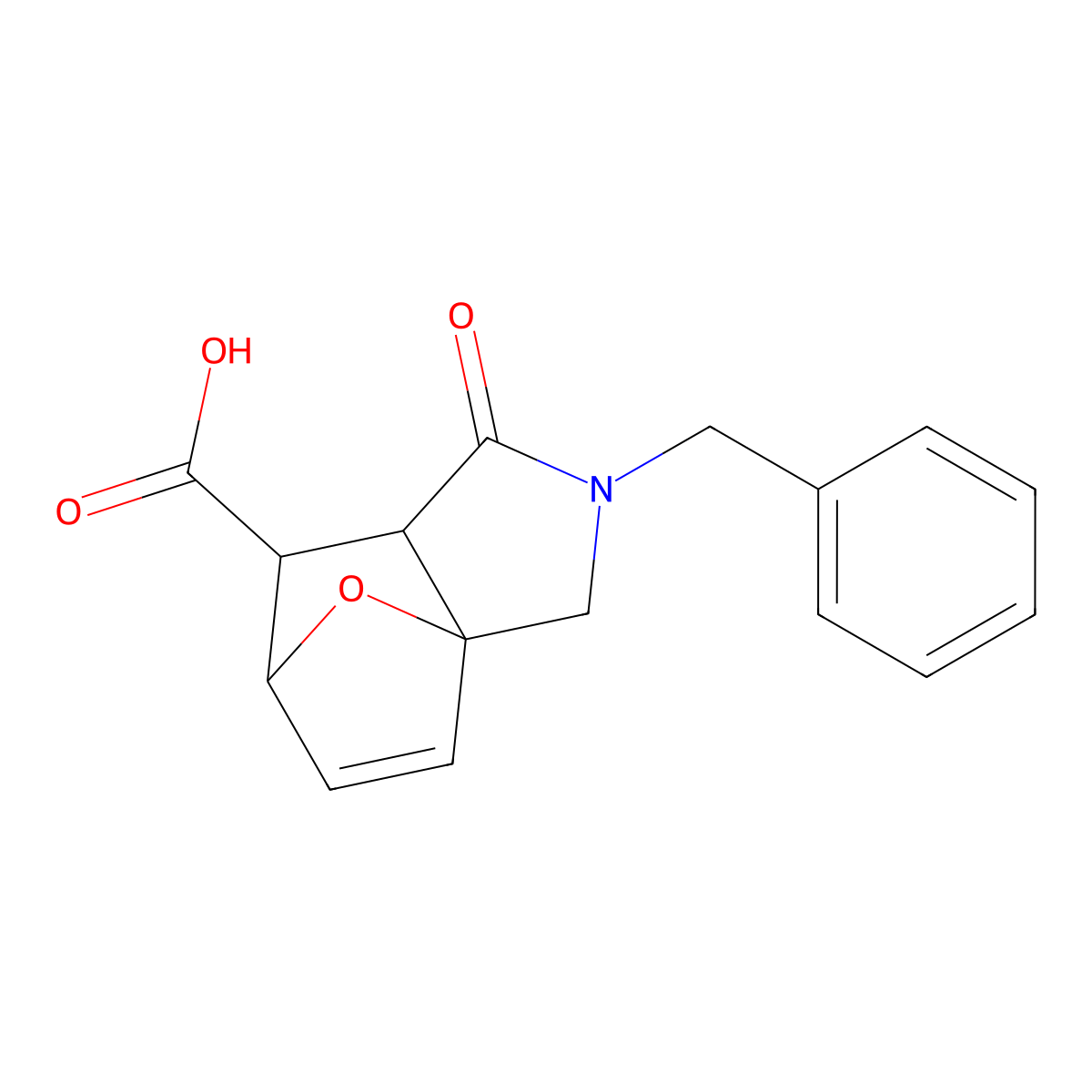 2-Benzyl-1-oxo-1,2,3,6,7,7a-hexahydro-3a,6-epoxyisoindole-7-carboxylic acid molecular structure, CAS 1212092-04-0