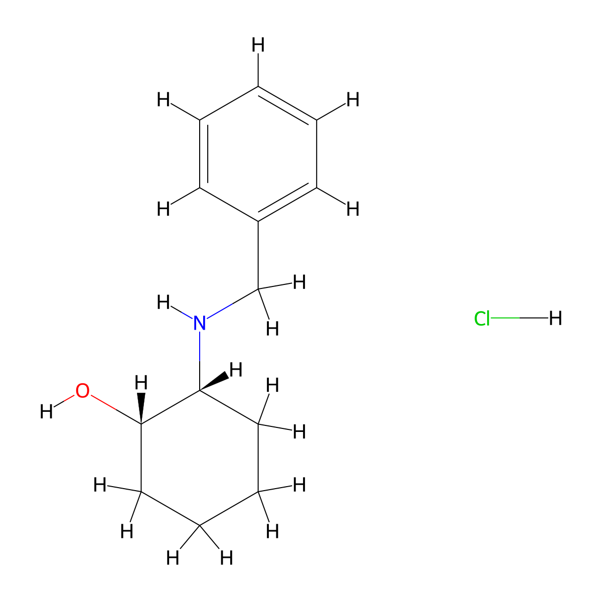 cis-2-Benzylamino-cyclohexanol hydrochloride molecular structure, CAS 1212095-50-5