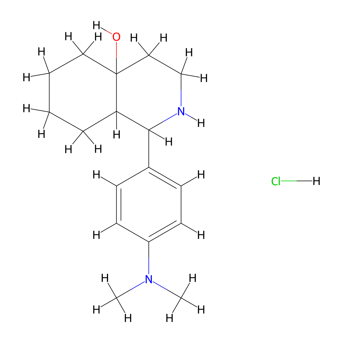 1-[4-(Dimethylamino)phenyl]octahydro-4a(2H)-isoquinolinol hydrochloride molecular structure, CAS 1212099-46-1