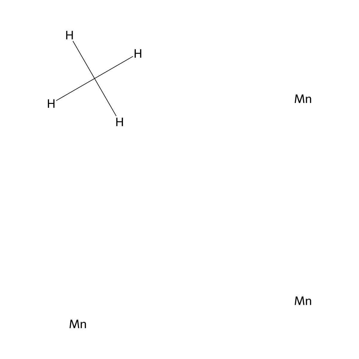 Manganese carbide (Mn3C) molecular structure, CAS 12121-90-3
