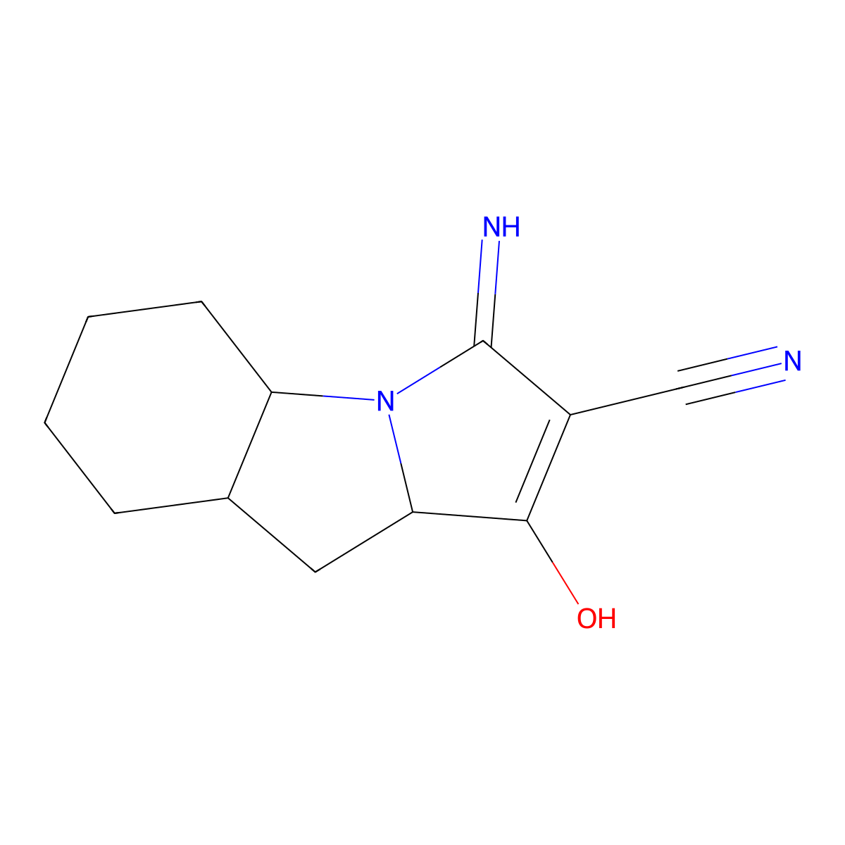 3-amino-1-oxo-1H,4aH,5H,6H,7H,8H,8aH,9H,9aH-cyclohexa[b]pyrrolizine-2-carbonitrile molecular structure, CAS 1212105-43-5