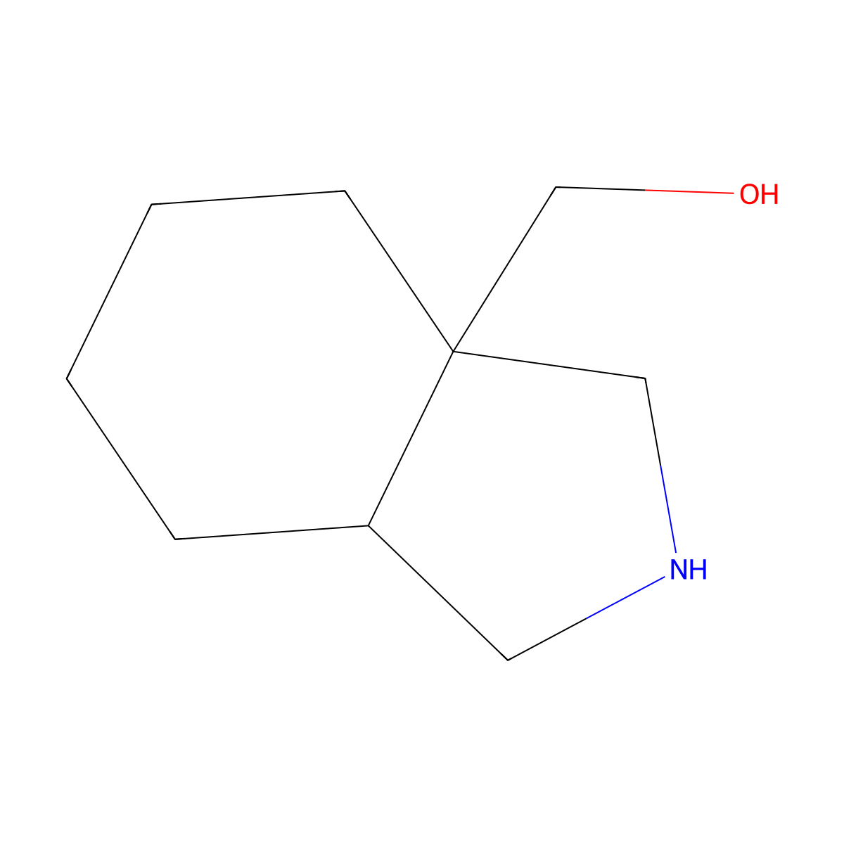 ((3aR,7aR)-octahydro-1H-isoindol-3a-yl)methanol HCl molecular structure, CAS 1212106-97-2