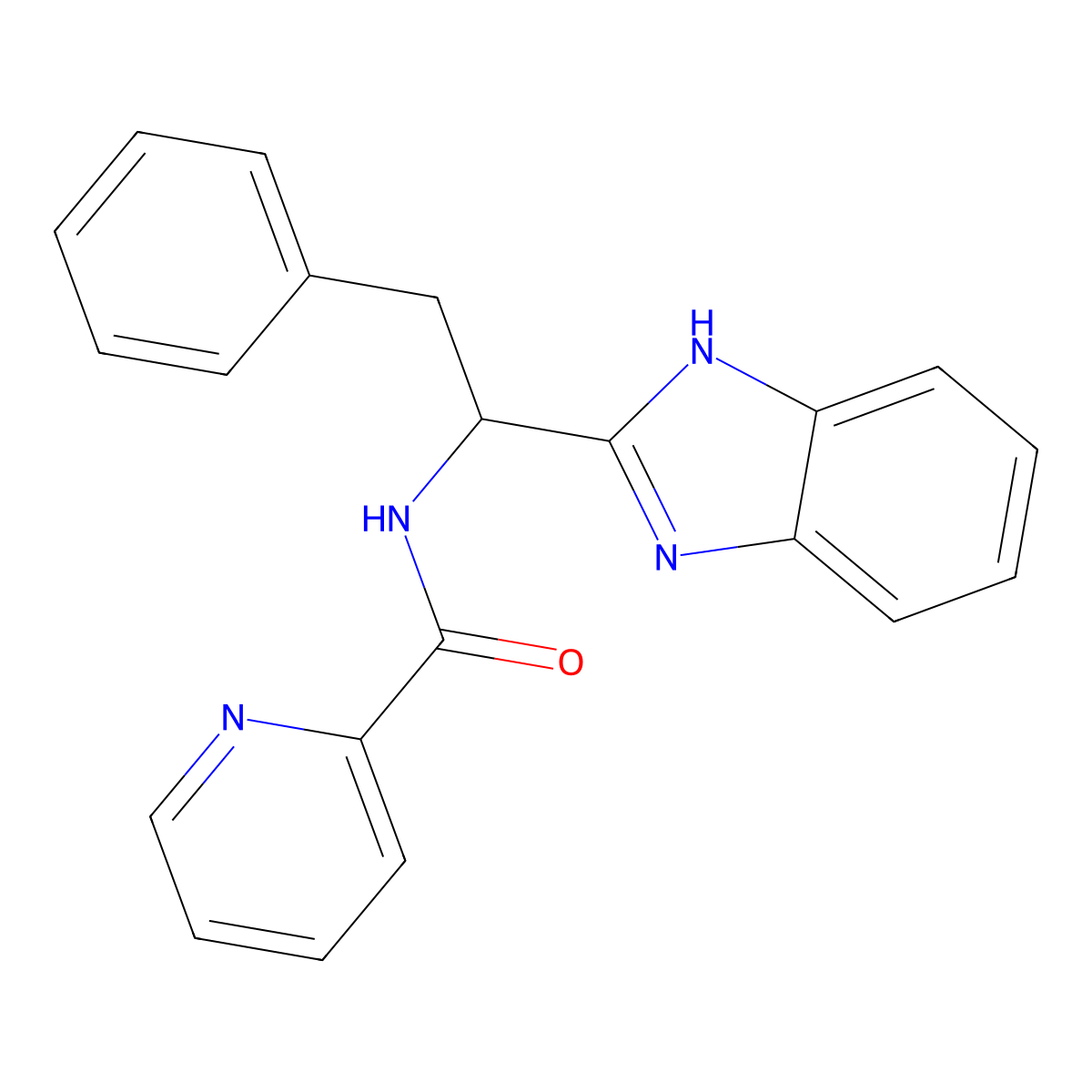 (S)-N-(1-(1H-Benzo[d]imidazol-2-yl)-2-phenylethyl)picolinamide molecular structure, CAS 1212109-05-1