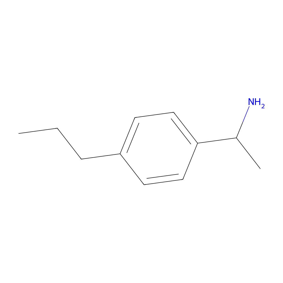 (1R)-1-(4-propylphenyl)ethan-1-amine molecular structure, CAS 1212121-97-5