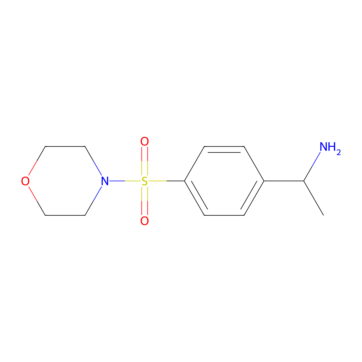 (1R)-1-[4-(Morpholine-4-sulfonyl)phenyl]ethan-1-amine molecular structure, CAS 1212122-89-8