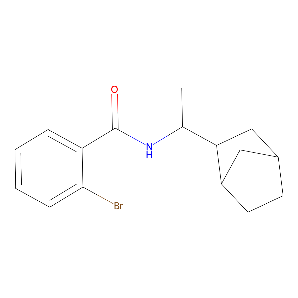 N-(1-bicyclo[2.2.1]hept-2-ylethyl)-2-bromobenzamide molecular structure, CAS 1212134-80-9