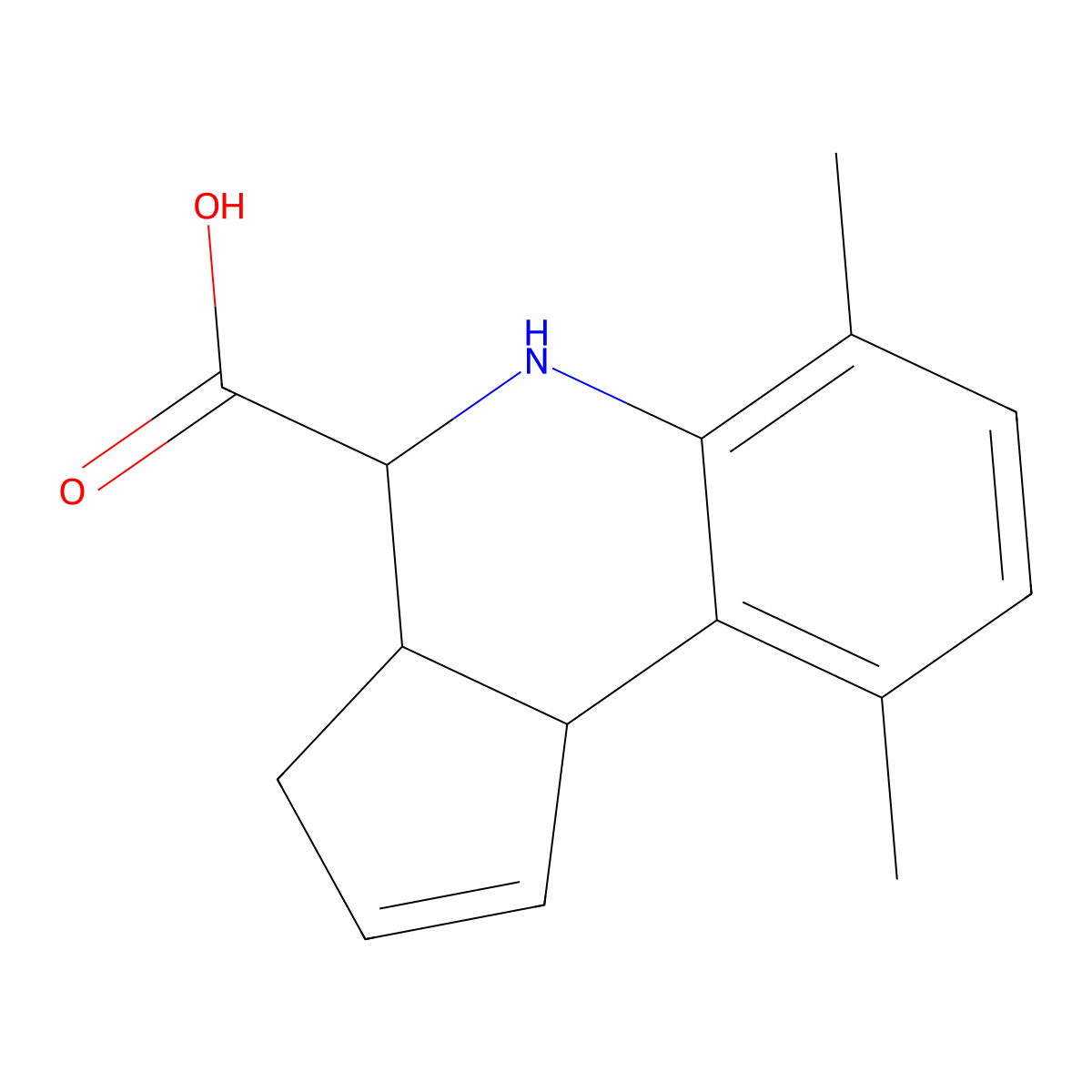 (3aR,4S,9bS)-6,9-dimethyl-3a,4,5,9b-tetrahydro-3H-cyclopenta[c]quinoline-4-carboxylic acid molecular structure, CAS 1212135-45-9