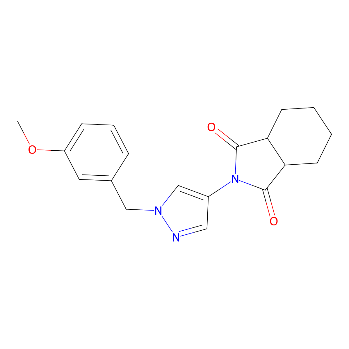 (3aR,7aS)-2-[1-(3-methoxybenzyl)-1H-pyrazol-4-yl]hexahydro-1H-isoindole-1,3(2H)-dione molecular structure, CAS 1212137-06-8