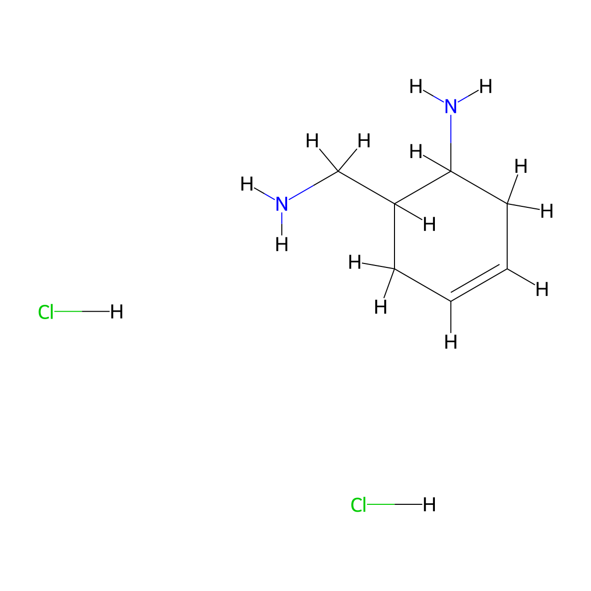 6-(Aminomethyl)cyclohex-3-en-1-amine dihydrochloride molecular structure, CAS 1212137-93-3