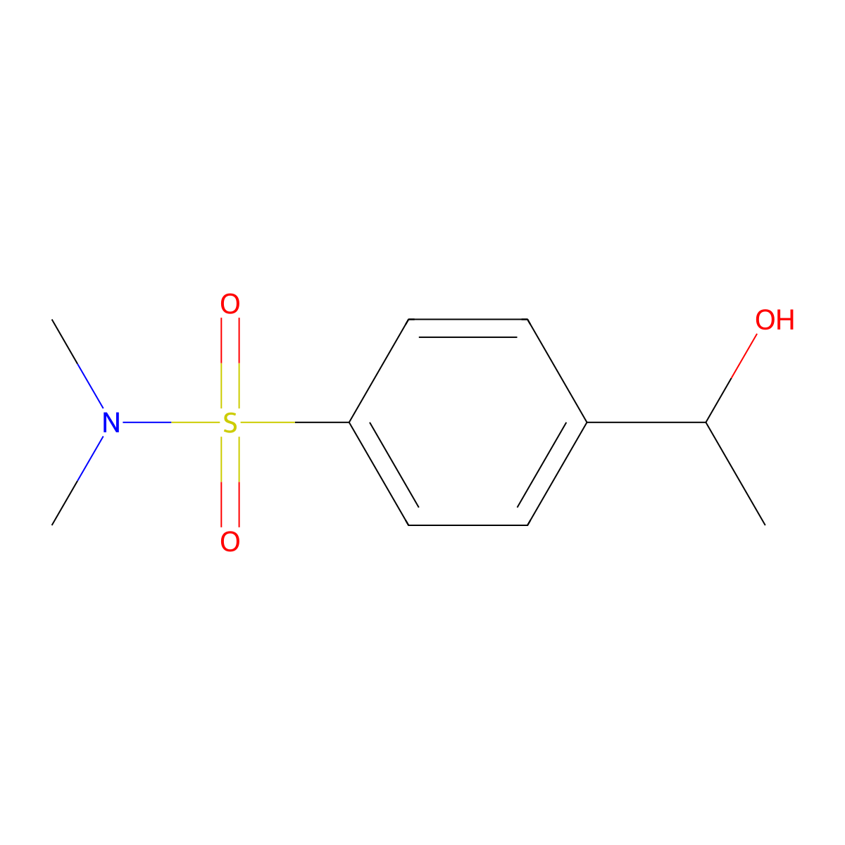 4-[(1S)-1-Hydroxyethyl]-N,N-dimethylbenzene-1-sulfonamide molecular structure, CAS 1212141-51-9