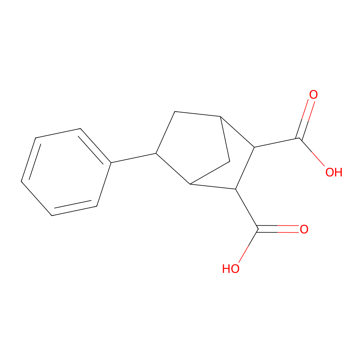 5-Phenylbicyclo[2.2.1]heptane-2,3-dicarboxylic acid molecular structure, CAS 1212145-57-7