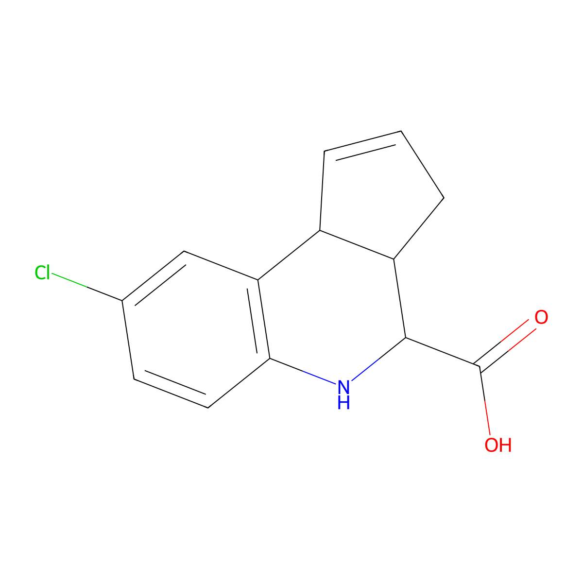 (3aR,4S,9bS)-8-chloro-3a,4,5,9b-tetrahydro-3H-cyclopenta[c]quinoline-4-carboxylic acid molecular structure, CAS 1212150-55-4