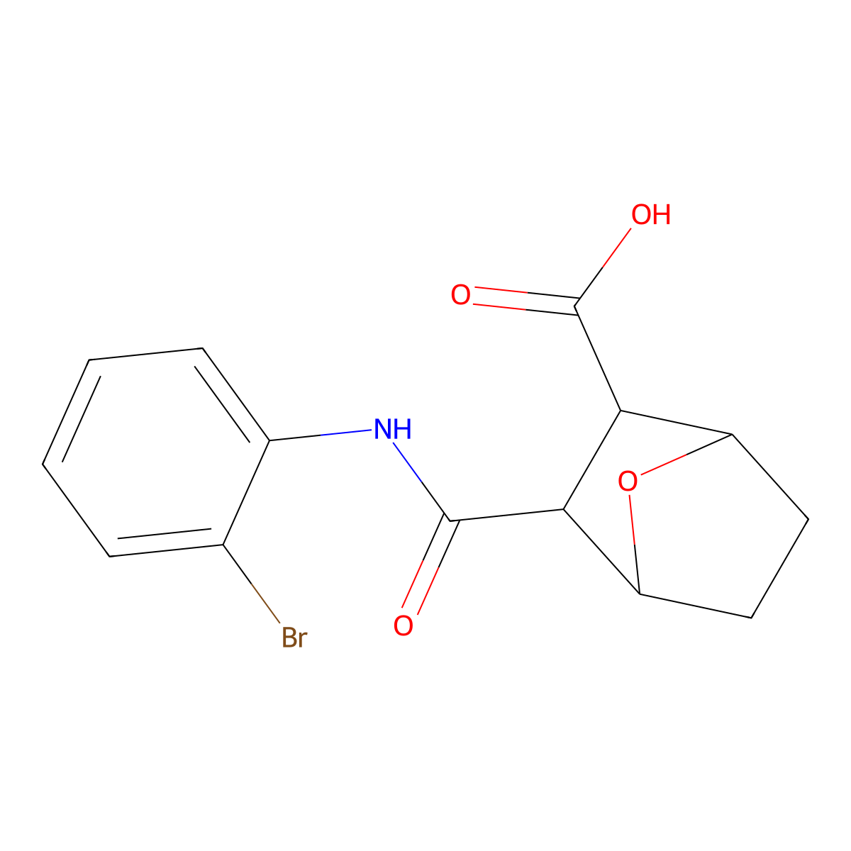 3-((2-Bromophenyl)carbamoyl)-7-oxabicyclo[2.2.1]heptane-2-carboxylic acid molecular structure, CAS 1212152-89-0