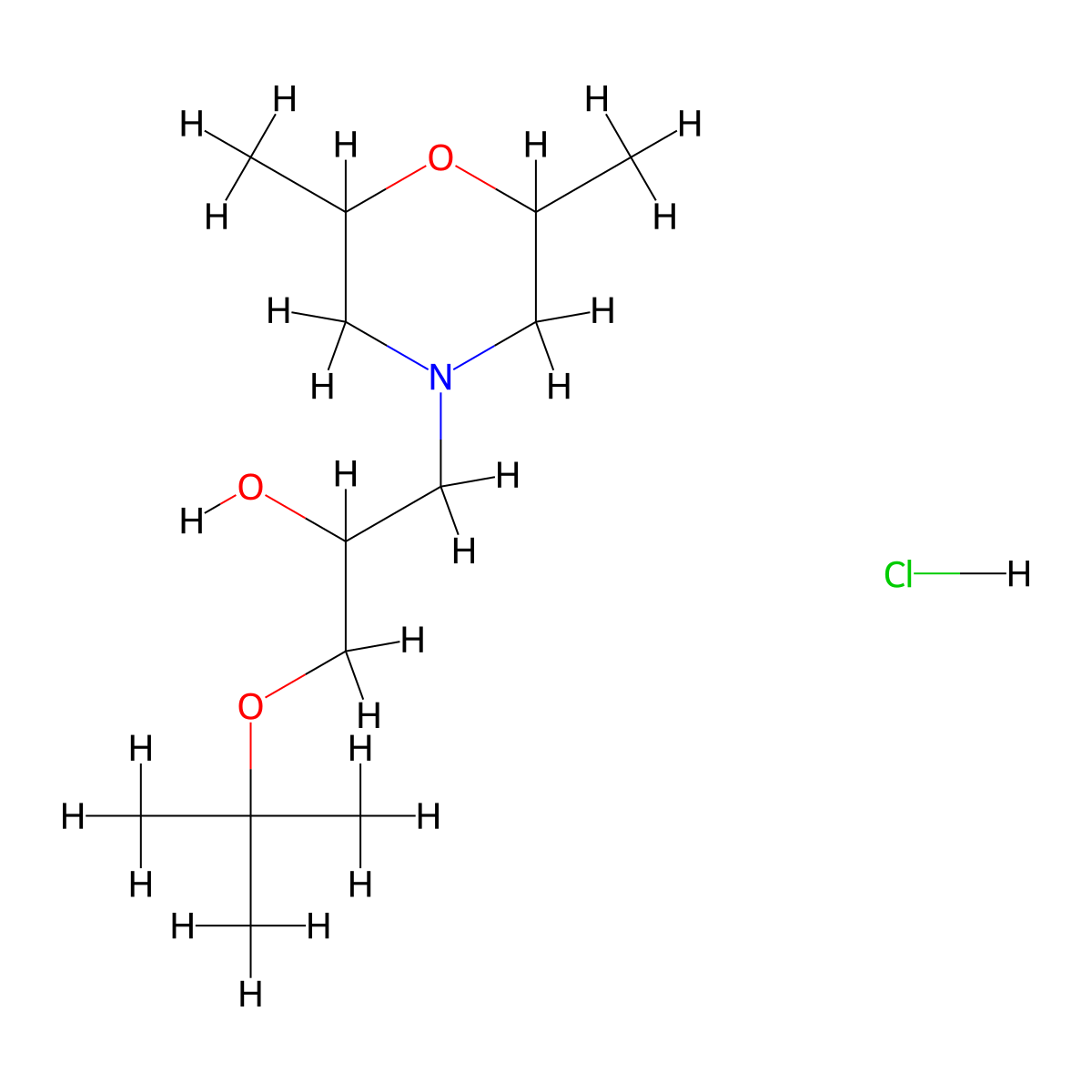 1-(Tert-butoxy)-3-(2,6-dimethylmorpholino)propan-2-ol hydrochloride molecular structure, CAS 1212156-99-4