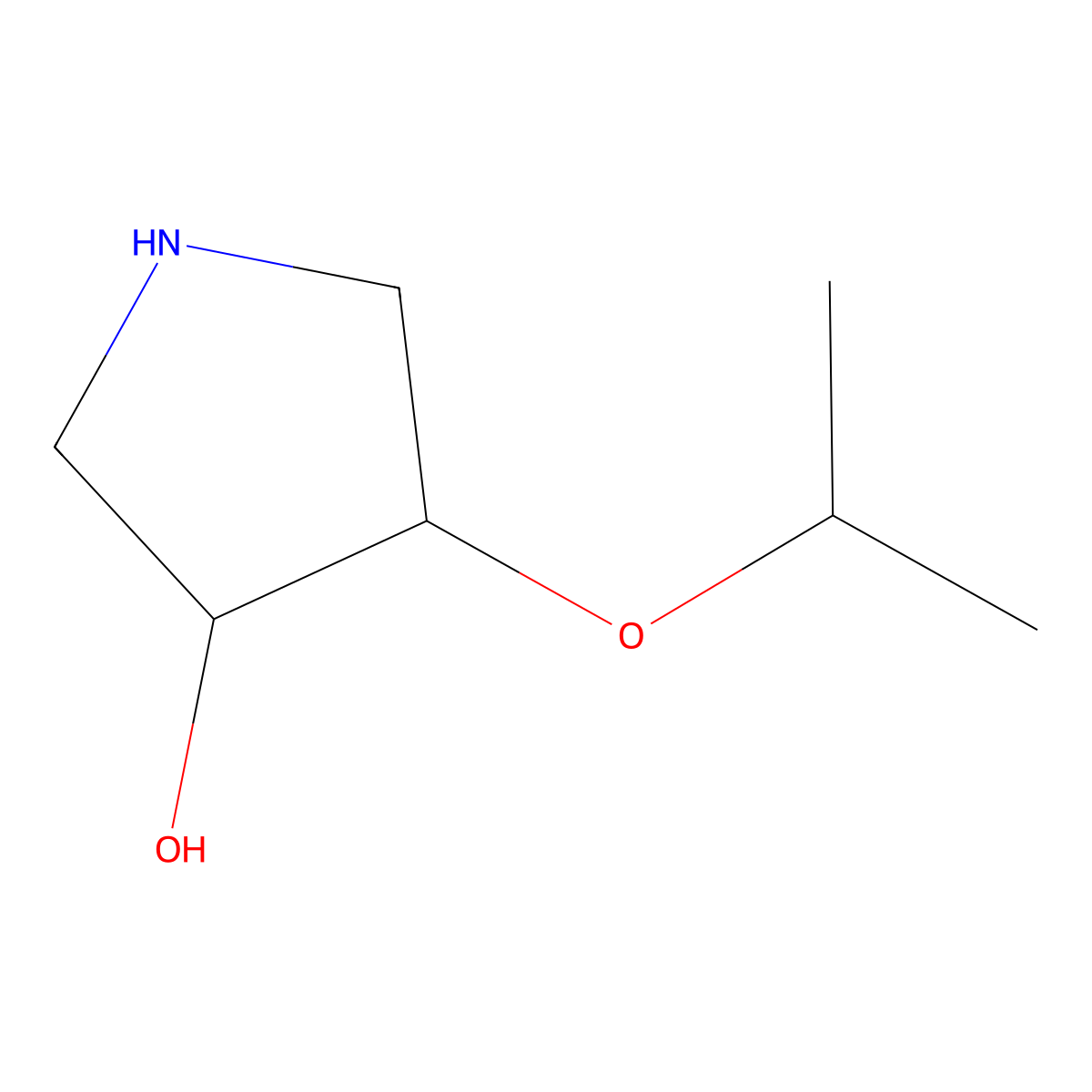 trans-4-Isopropoxy-3-pyrrolidinol molecular structure, CAS 1212158-80-9