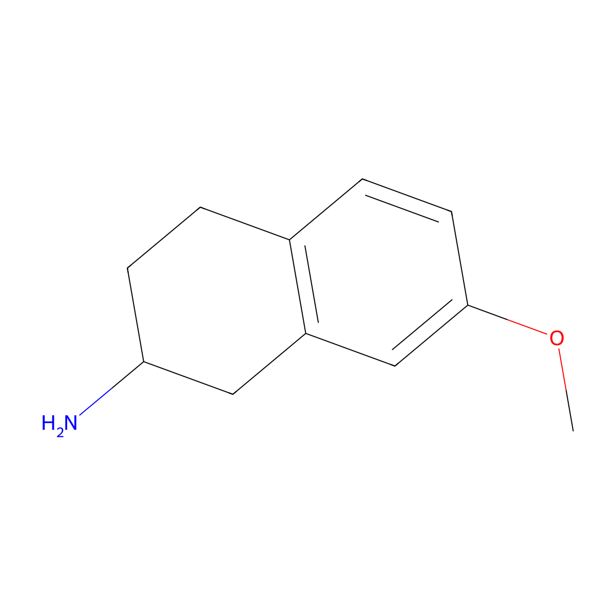 (S)-7-methoxy-2-aminotetraline molecular structure, CAS 121216-42-0