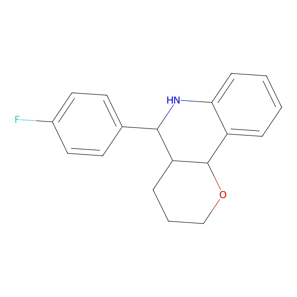 5-(4-Fluoro-phenyl)-3,4,4a,5,6,10b-hexahydro-2H-pyrano[3,2-c]quinoline molecular structure, CAS 1212160-10-5
