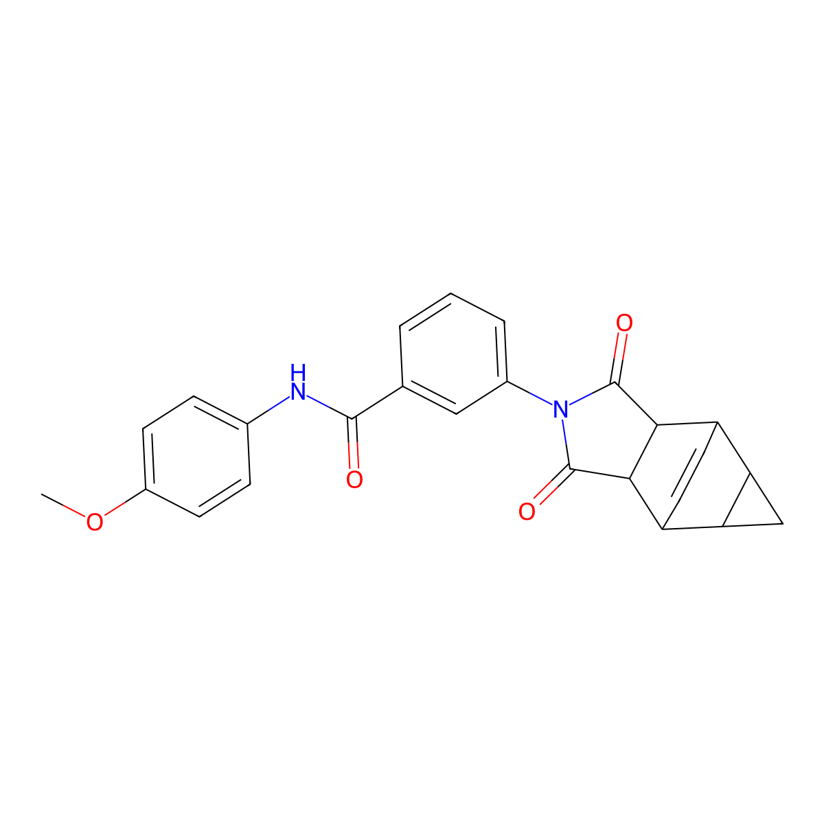3-(1,3-dioxooctahydro-4,6-ethenocyclopropa[f]isoindol-2(1H)-yl)-N-(4-methoxyphenyl)benzamide molecular structure, CAS 1212161-91-5