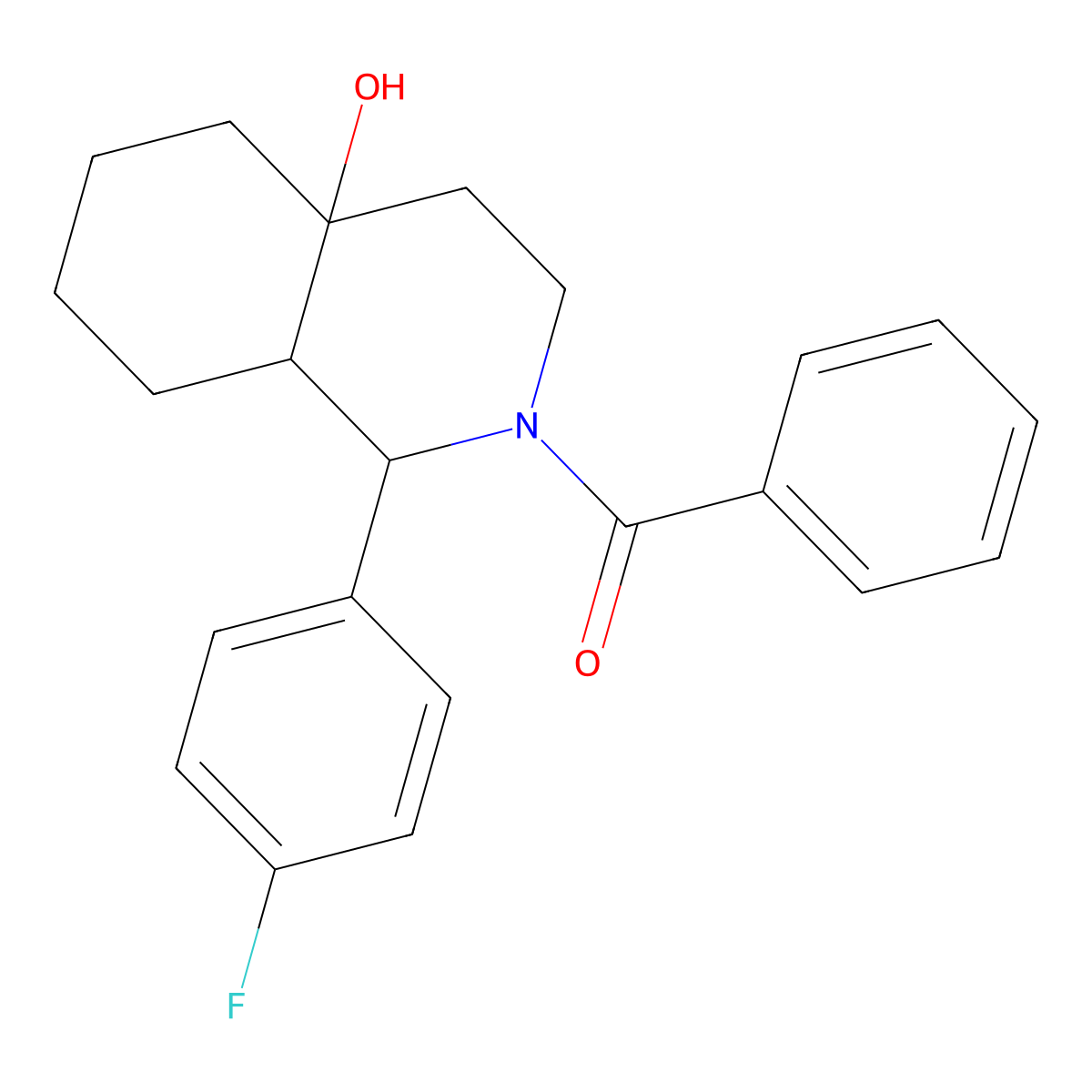 rel-[(1R,4aS,8aS)-1-(4-Fluorophenyl)octahydro-4a-hydroxy-2(1H)-isoquinolinyl]phenylmethanone molecular structure, CAS 1212163-80-8