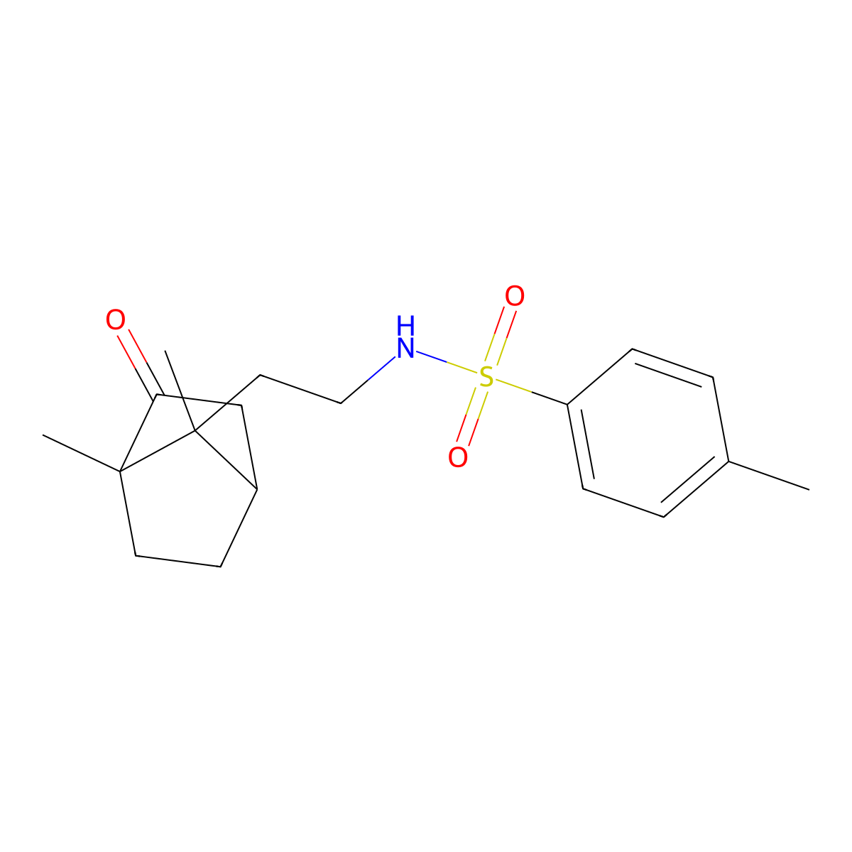 N-[2-(1,7-dimethyl-2-oxobicyclo[2.2.1]hept-7-yl)ethyl]-4-methylbenzenesulfonamide molecular structure, CAS 1212163-95-5