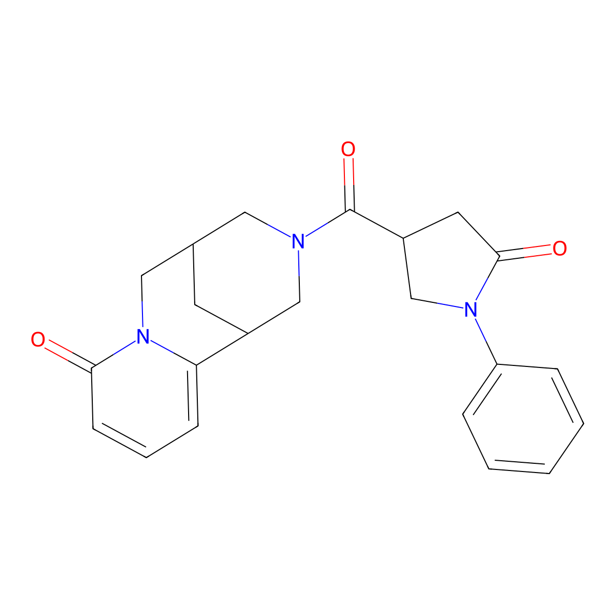 3-(5-oxo-1-phenylpyrrolidine-3-carbonyl)-3,4,5,6-tetrahydro-1H-1,5-methanopyrido[1,2-a][1,5]diazocin-8(2H)-one molecular structure, CAS 1212168-10-9