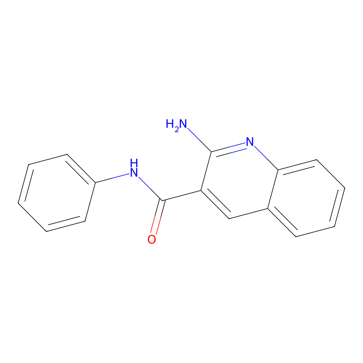 2-amino-N-phenylquinoline-3-carboxamide molecular structure, CAS 121217-60-5