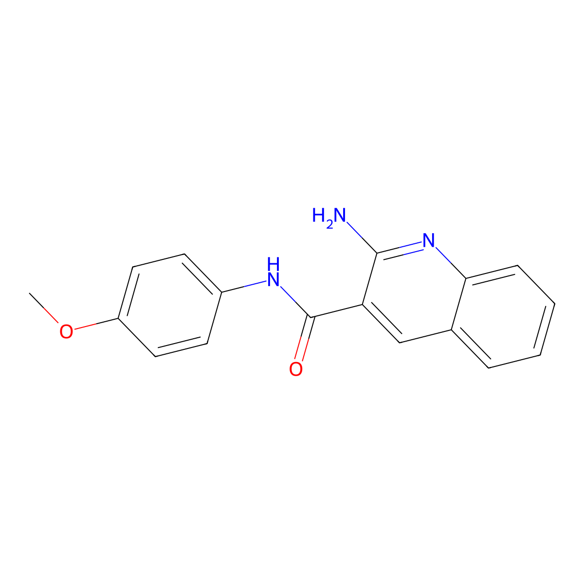 2-amino-N-(4-methoxyphenyl)quinoline-3-carboxamide molecular structure, CAS 121217-62-7
