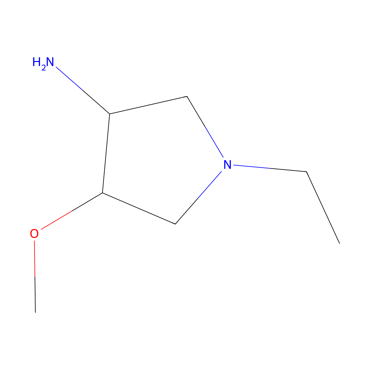 (3S,4S)-1-ethyl-4-methoxypyrrolidin-3-amine molecular structure, CAS 1212178-34-1