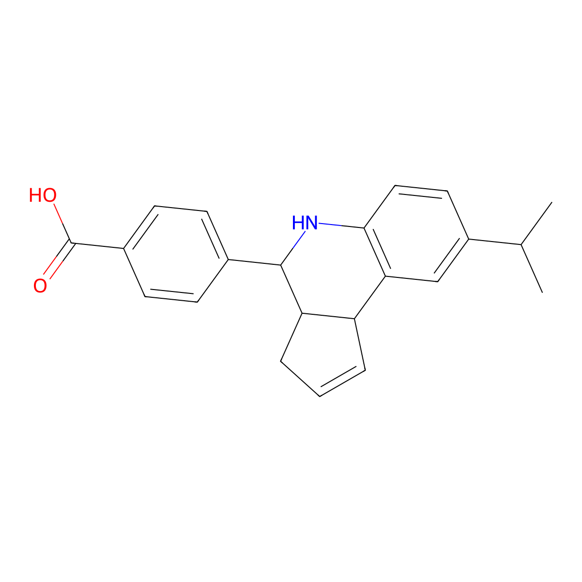 4-[3a,4,5,9b-Tetrahydro-8-(1-methylethyl)-3H-cyclopenta[c]quinolin-4-yl]benzoic acid molecular structure, CAS 1212180-18-1