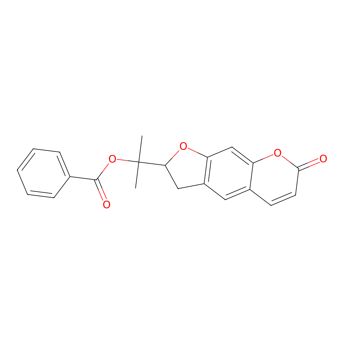 (R)-2-(7-Oxo-2,3-dihydro-7H-furo[3,2-g]chromen-2-yl)propan-2-yl benzoate molecular structure, CAS 1212180-26-1