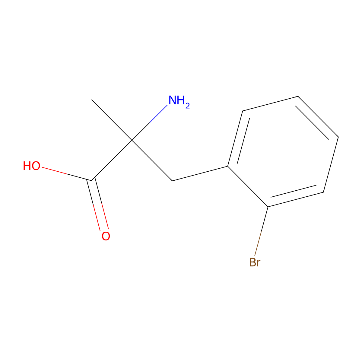 (S)-2-Amino-3-(2-bromophenyl)-2-methylpropanoic acid molecular structure, CAS 1212180-27-2