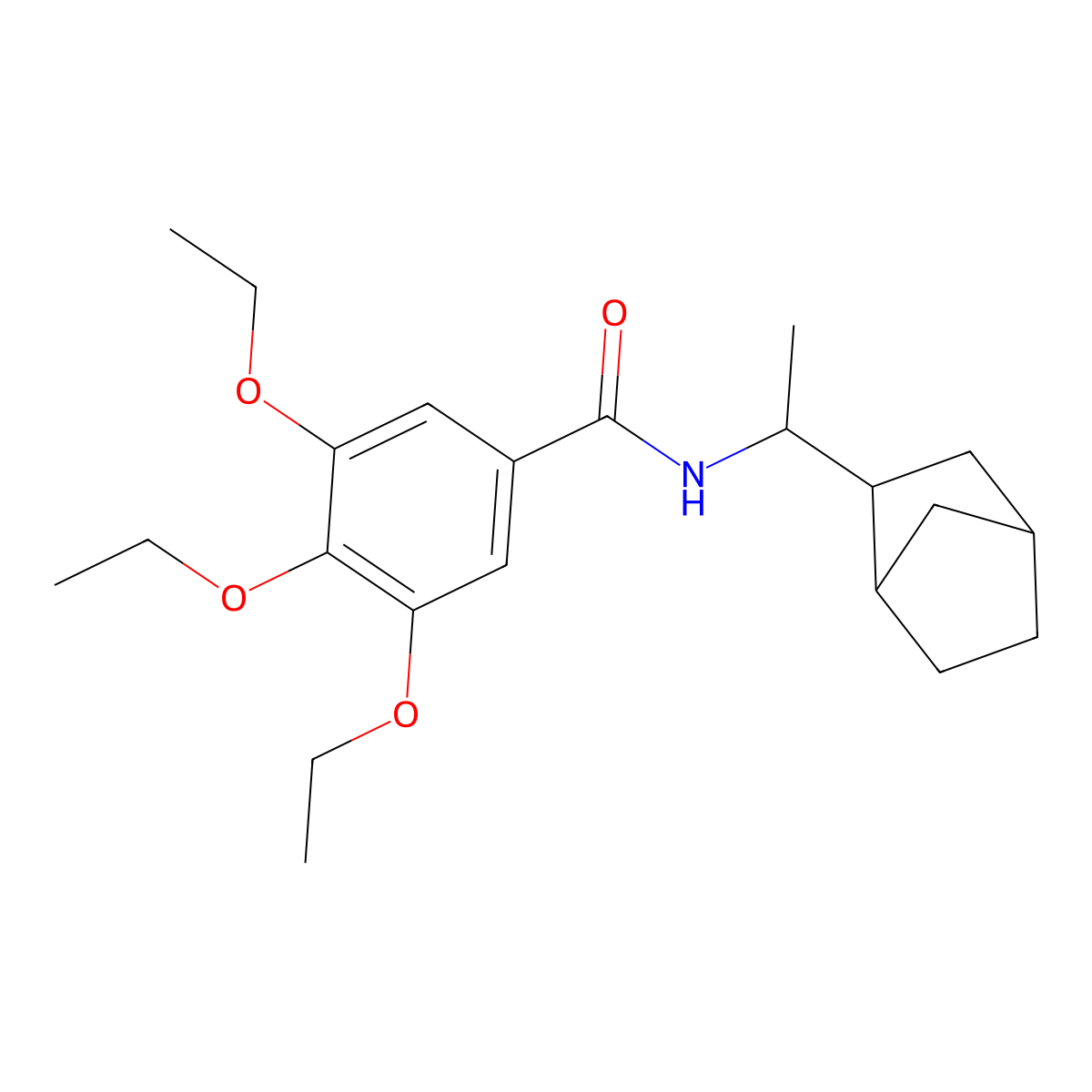 N-(1-bicyclo[2.2.1]hept-2-ylethyl)-3,4,5-triethoxybenzamide molecular structure, CAS 1212185-38-0