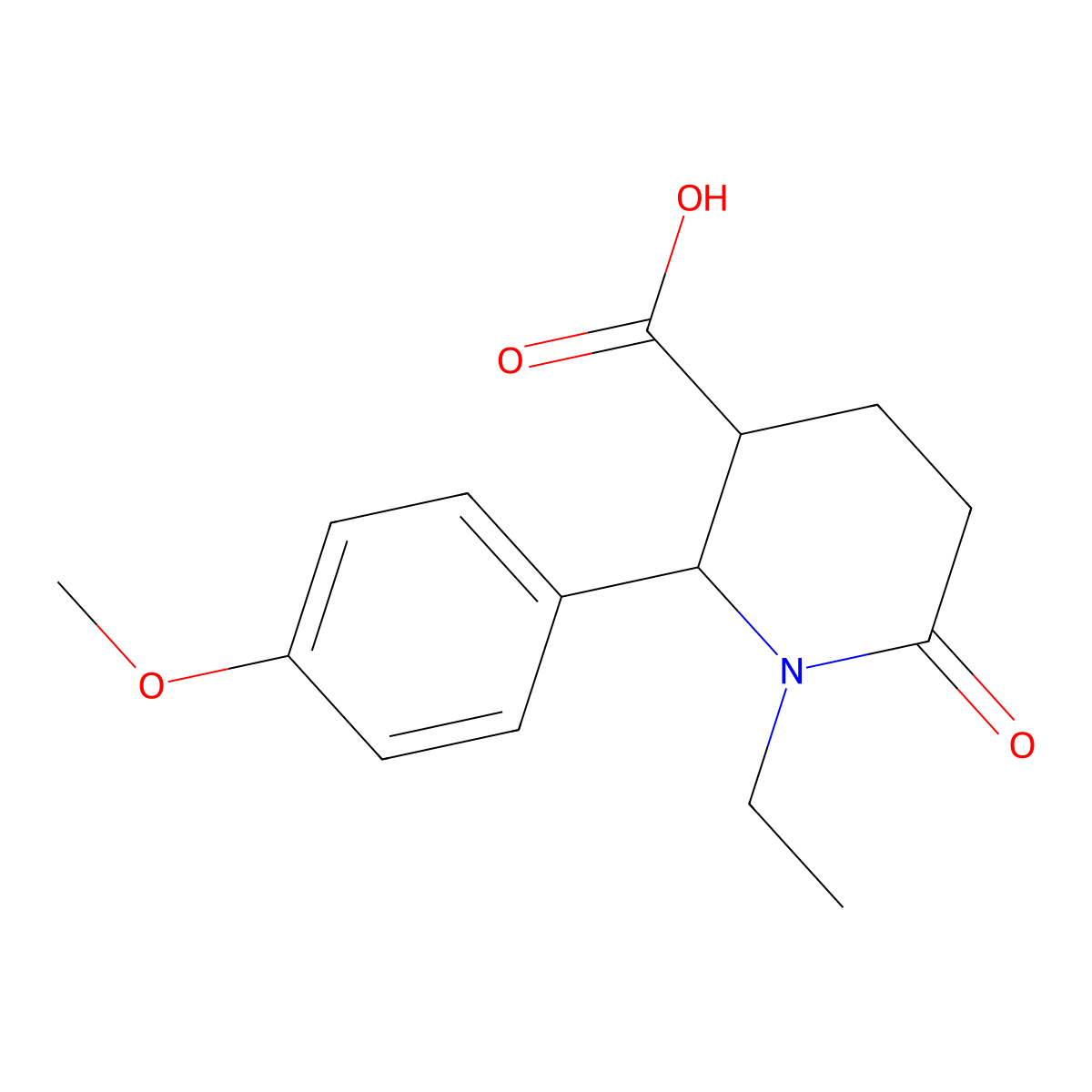 (2R,3R)-1-ethyl-2-(4-methoxyphenyl)-6-oxopiperidine-3-carboxylic acid molecular structure, CAS 1212189-30-4