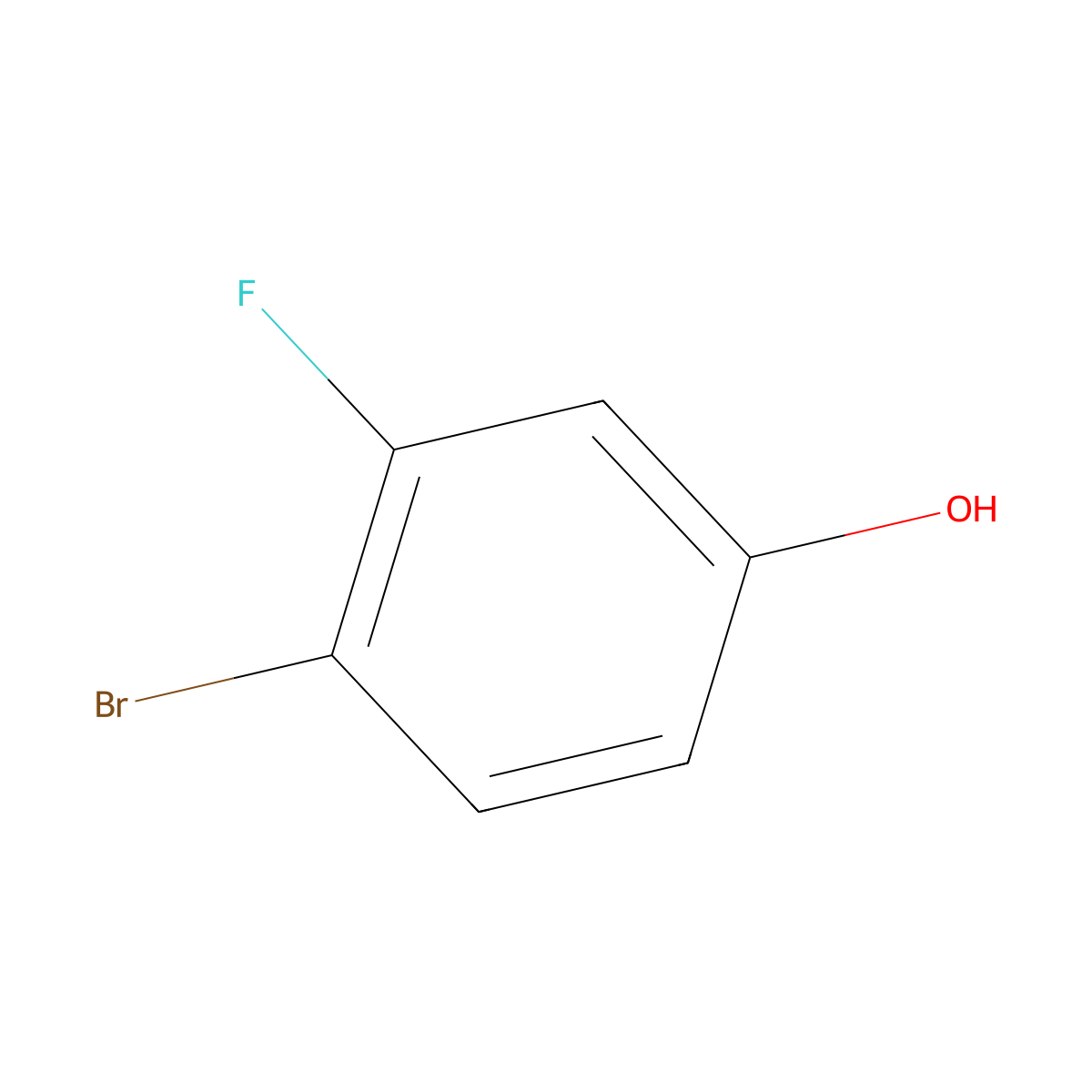 4-Bromo-3-fluorophenol molecular structure, CAS 121219-03-2