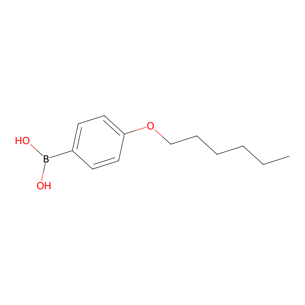 4-Hexyloxyphenylboronic Acid molecular structure, CAS 121219-08-7