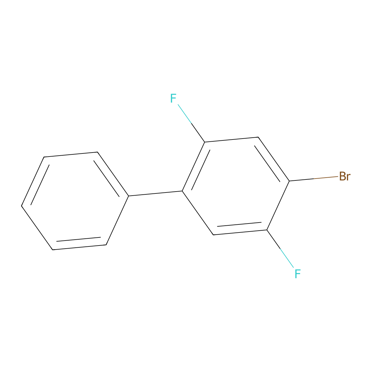 4-Bromo-2,5-difluoro-1,1'-biphenyl molecular structure, CAS 121219-09-8