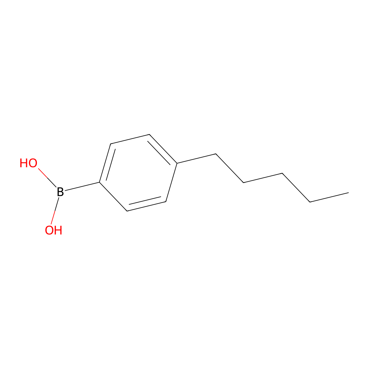 (4-Pentylphenyl)boronic acid molecular structure, CAS 121219-12-3