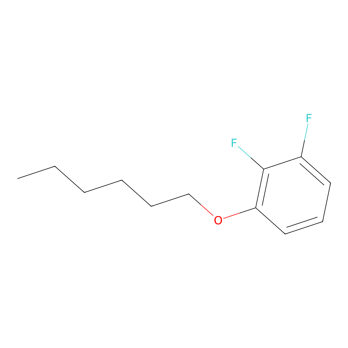 1,2-Difluoro-3-(hexyloxy)benzene molecular structure, CAS 121219-19-0