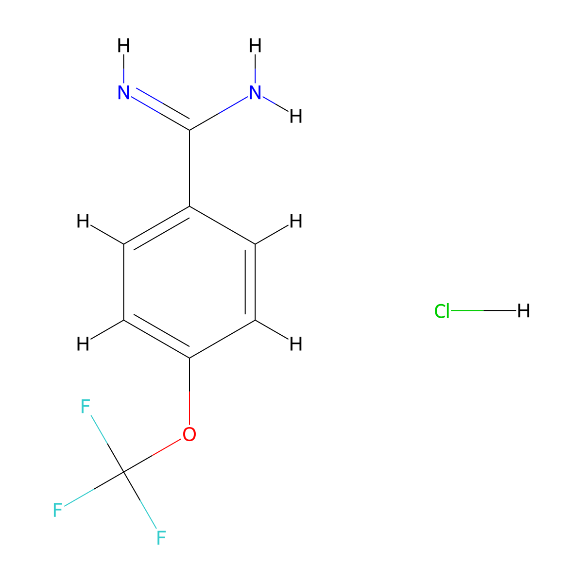 4-(Trifluoromethoxy)benzamidine hydrochloride molecular structure, CAS 121219-95-2
