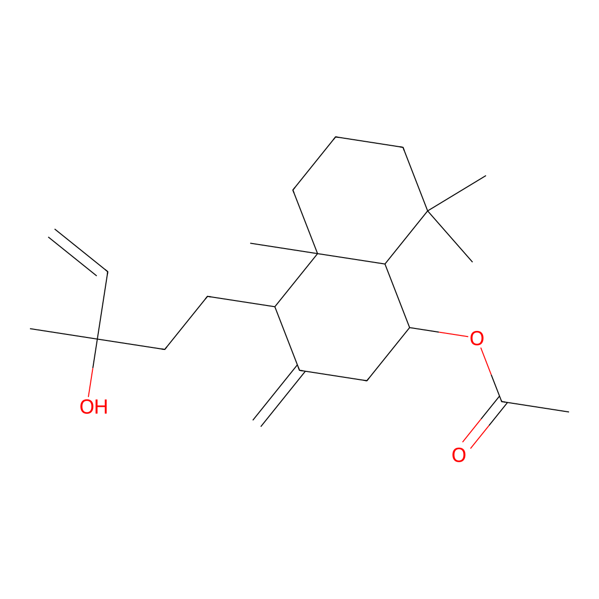 [4-(3-hydroxy-3-methylpent-4-enyl)-4a,8,8-trimethyl-3-methylidene-2,4,5,6,7,8a-hexahydro-1H-naphthalen-1-yl] acetate molecular structure, CAS 1212190-51-6