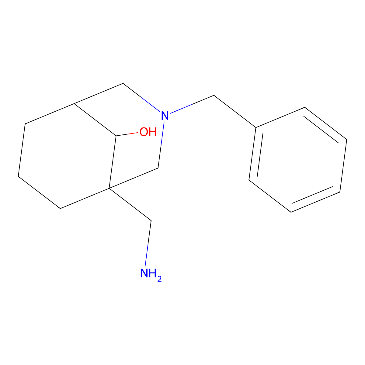 1-(Aminomethyl)-3-benzyl-3-azabicyclo[3.3.1]nonan-9-ol molecular structure, CAS 1212202-28-2
