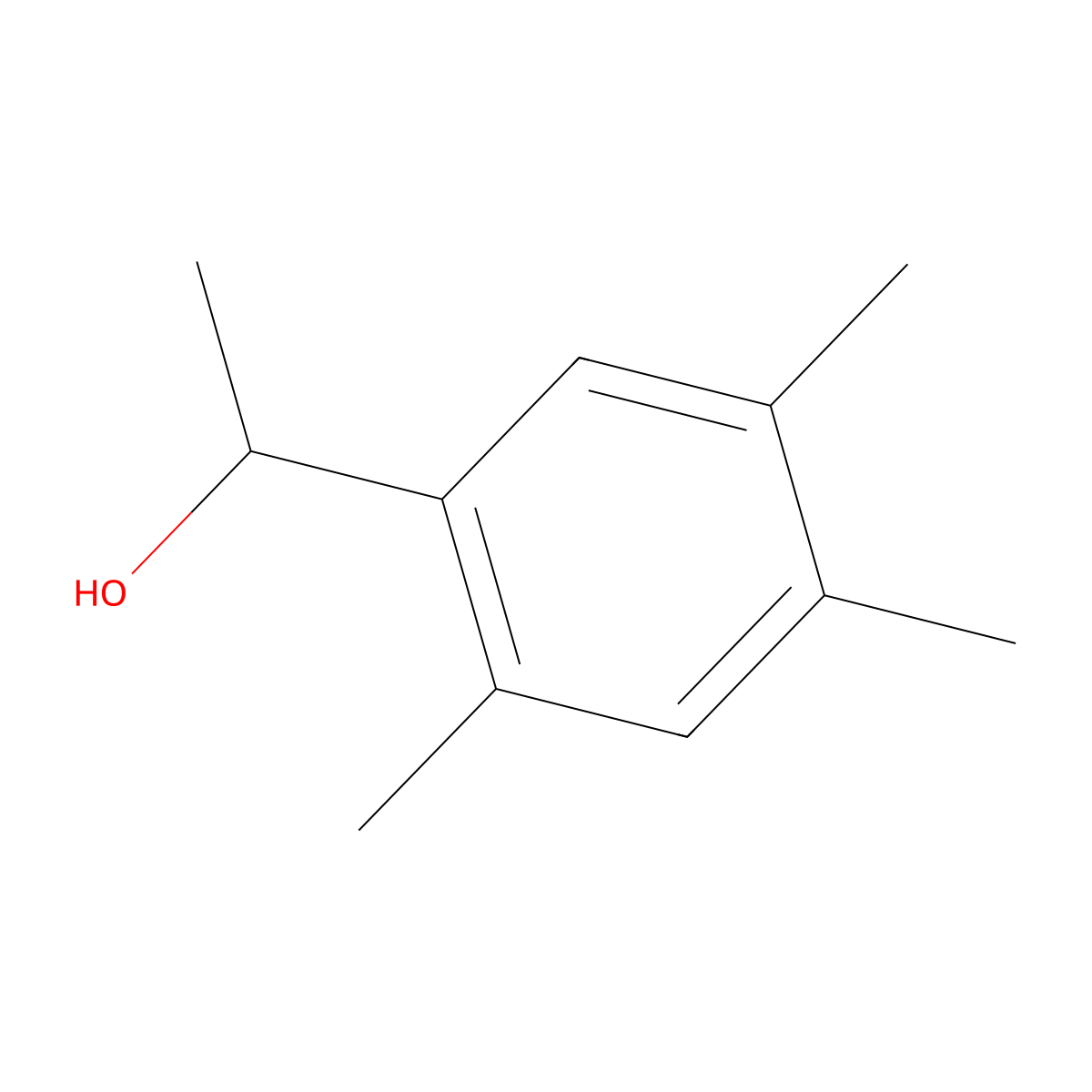 (1S)-1-(2,4,5-trimethylphenyl)ethan-1-ol molecular structure, CAS 1212204-19-7