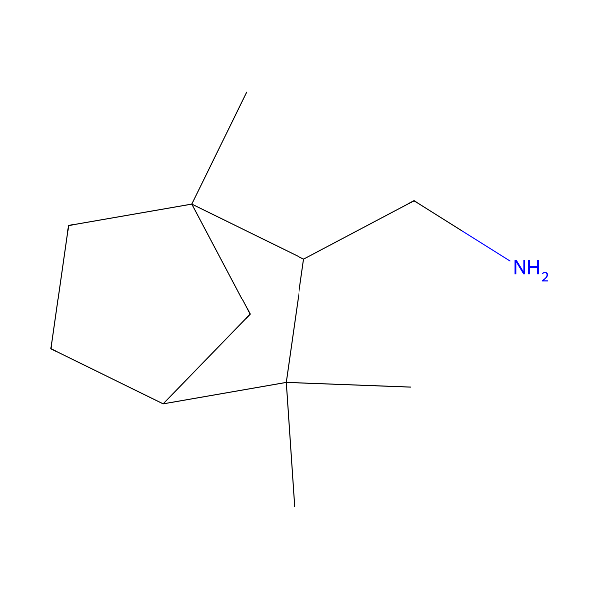 (1,3,3-Trimethylbicyclo[2.2.1]heptan-2-yl)methanamine molecular structure, CAS 1212206-83-1