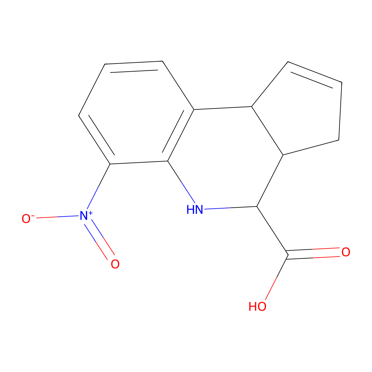 (3aR,4S,9bS)-6-nitro-3a,4,5,9b-tetrahydro-3H-cyclopenta[c]quinoline-4-carboxylic acid molecular structure, CAS 1212209-84-1