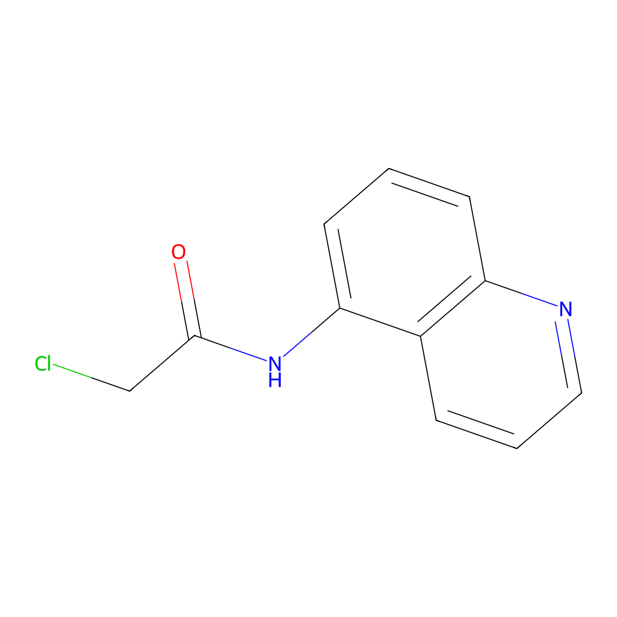 2-Chloro-N-(quinolin-5-yl)acetamide molecular structure, CAS 121221-08-7