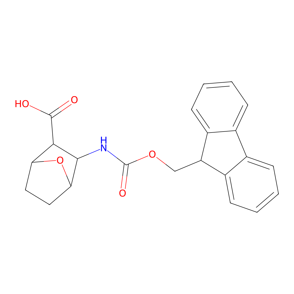 diexo-3-(9-H-Fluoren-9-ylmethoxycarbonylamino)-7-oxa-bicyclo[2.2.1]heptane-2-carboxylic acid molecular structure, CAS 1212211-21-6