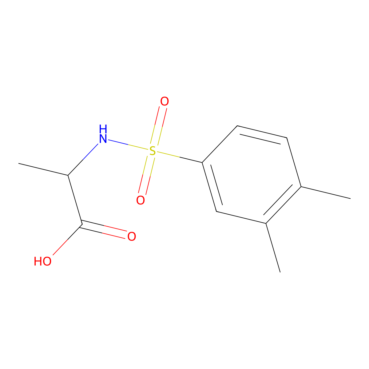 (2S)-2-(3,4-Dimethylbenzenesulfonamido)propanoic acid molecular structure, CAS 1212214-16-8